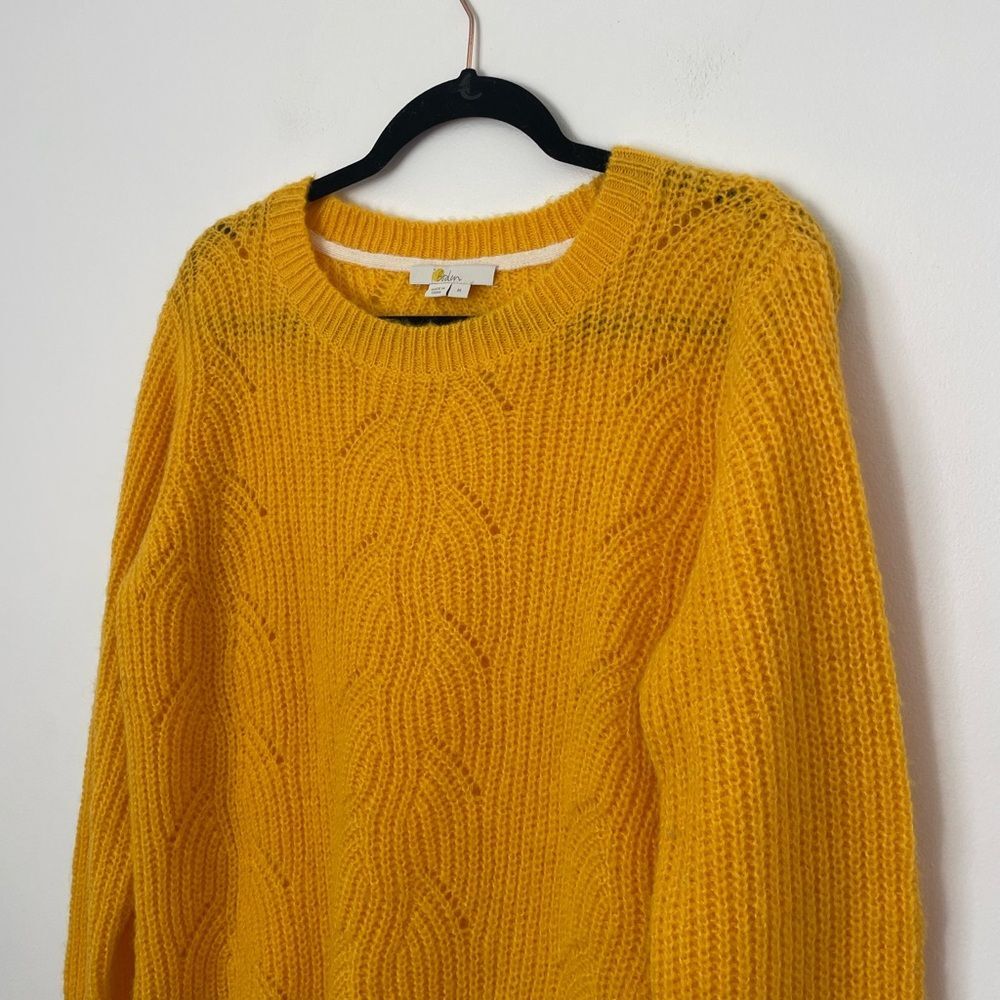 Boden Womens Golden Yellow Wool Blend Hadley Sweater Size Medium - Picture 7 of 14